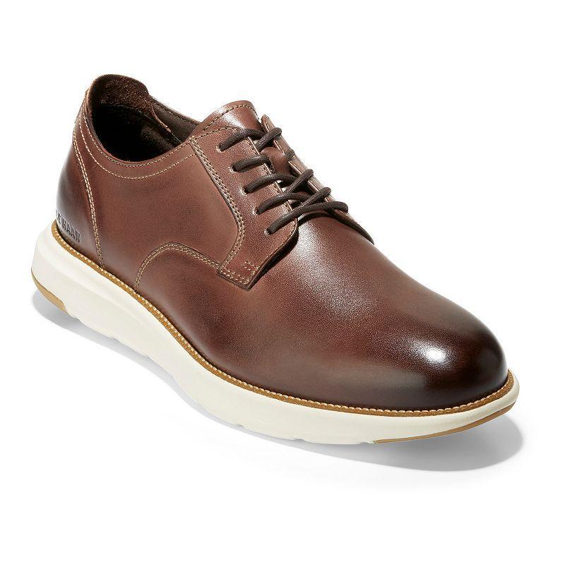 Cole Haan Grand Atlantic Mens Leather Oxford Shoes Ch Brown Ivory Product Image