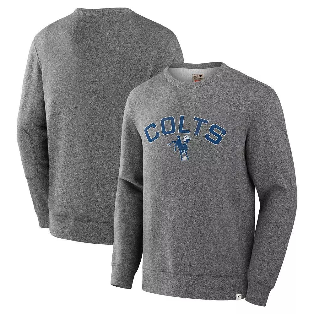 Men's Fanatics Heather Gray New York Jets Loop Terry Pullover Sweatshirt,  Product Image