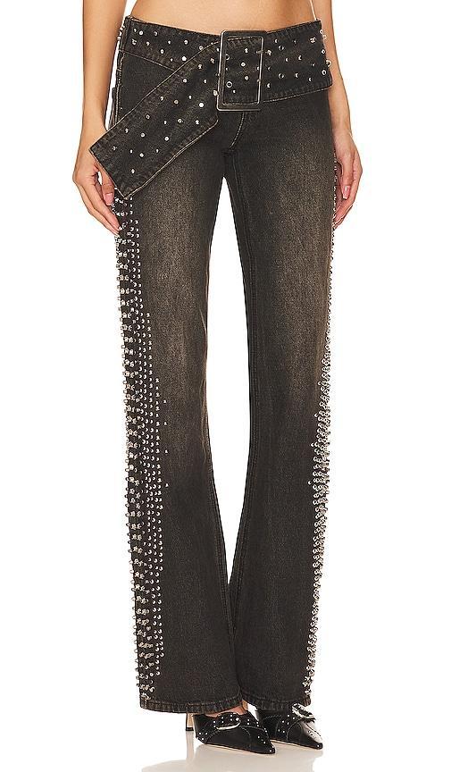 Studded Low Rise Jeans Jaded London Product Image