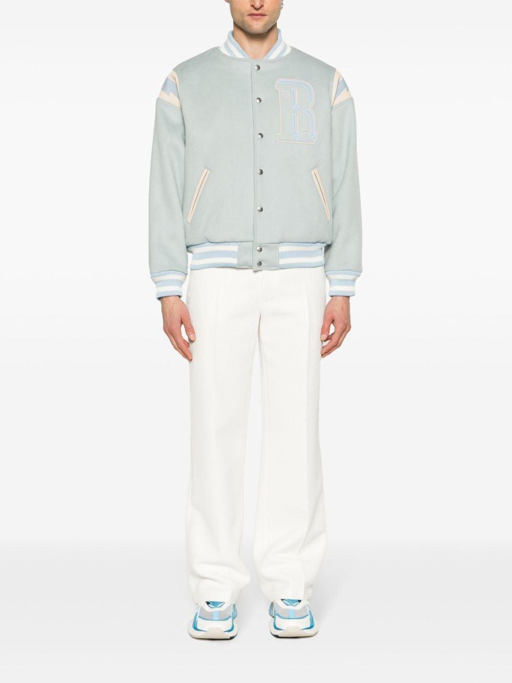 RHUDE Blue Lightning Bomber Jacket Product Image