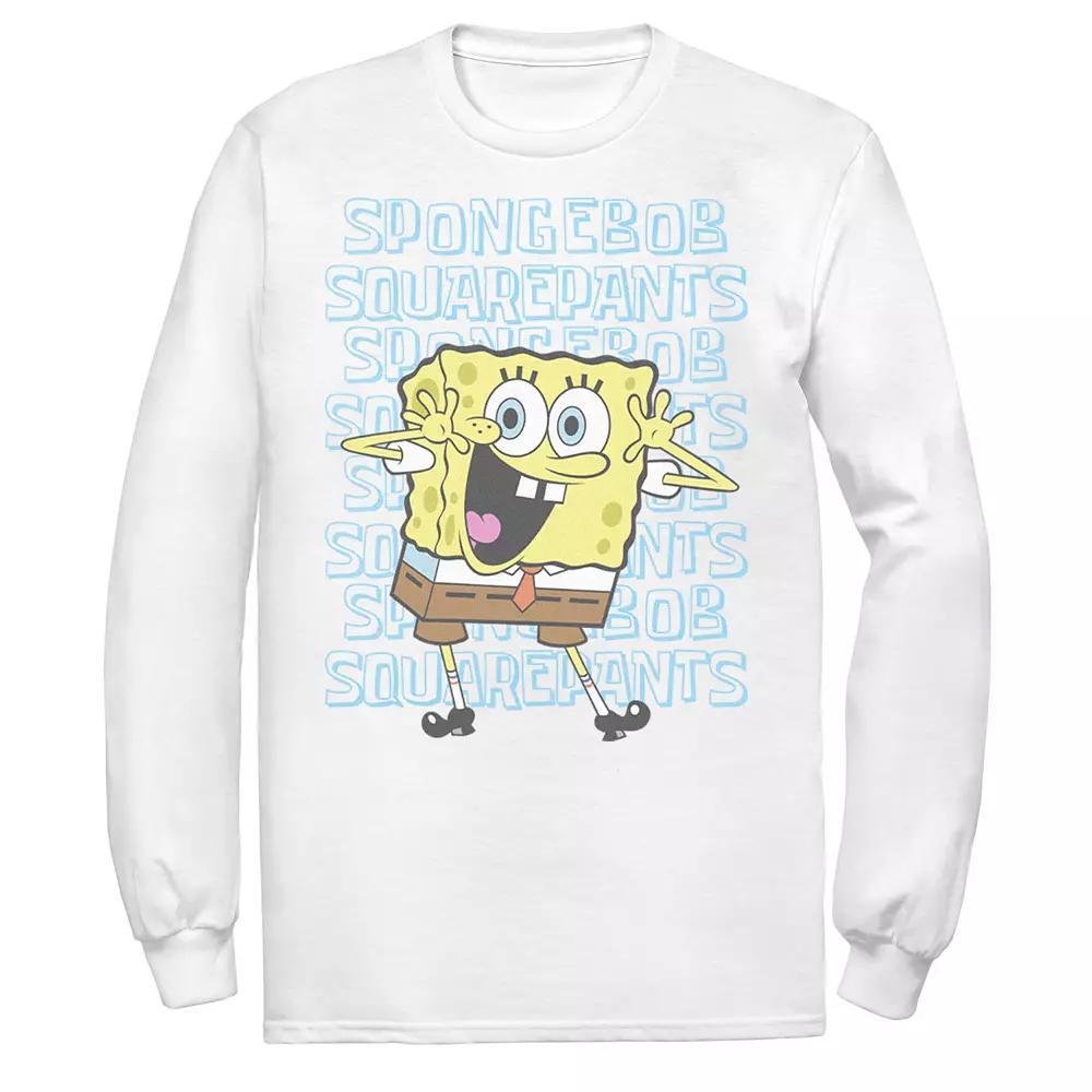 Men's SpongeBob SquarePants Name Stack Portrait Tee, Size: Medium, White Product Image