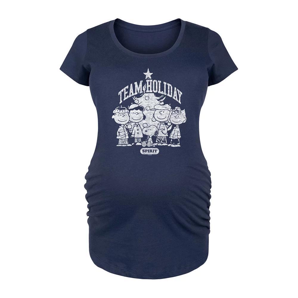 Maternity Peanuts Team Holiday Spirit Graphic Tee, Women's,  Product Image