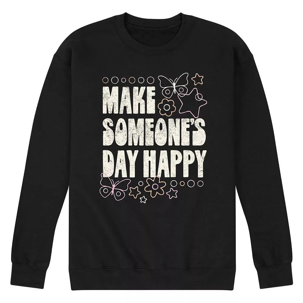 Men's Make Someone's Day Happy Fleece Sweatshirt,  Product Image