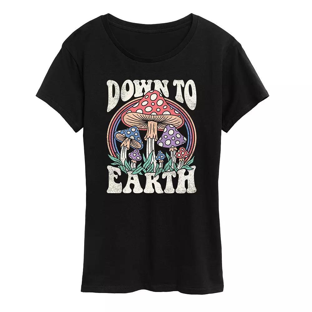 Women's Down To Earth Mushrooms Graphic Tee, Girl's,  Product Image