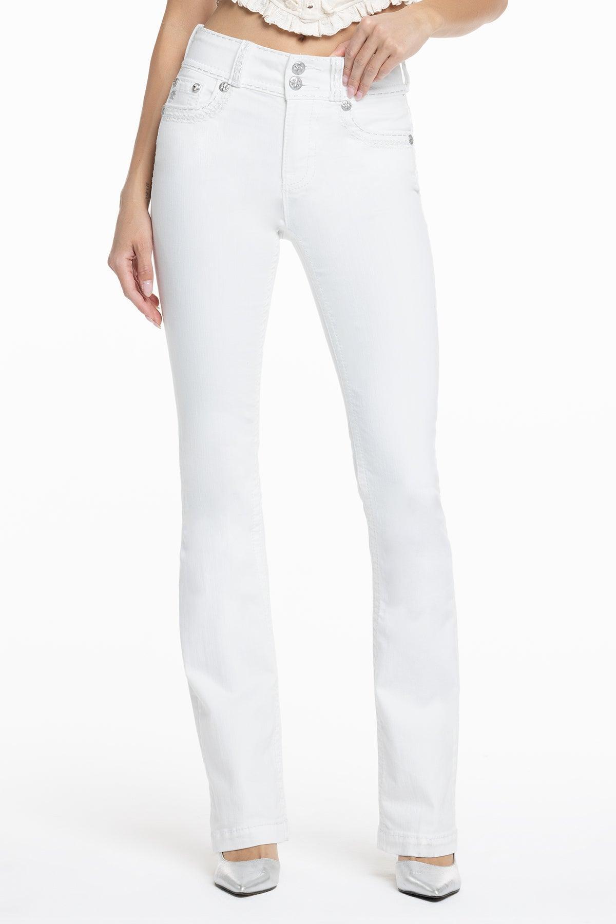 Adeline White Bootcut Jeans Product Image