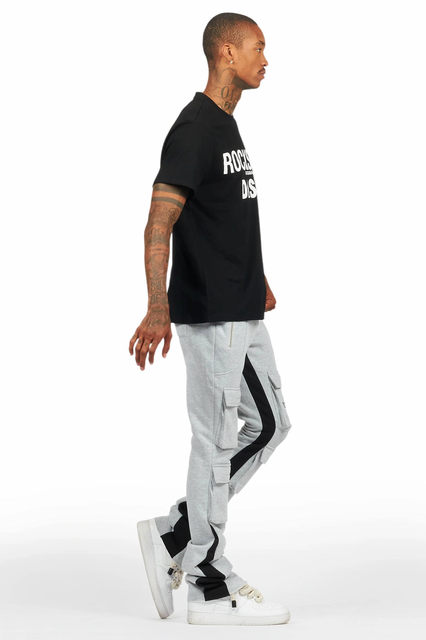 Antoon Heather Grey T-Shirt/Stacked Flare Track Set Male Product Image