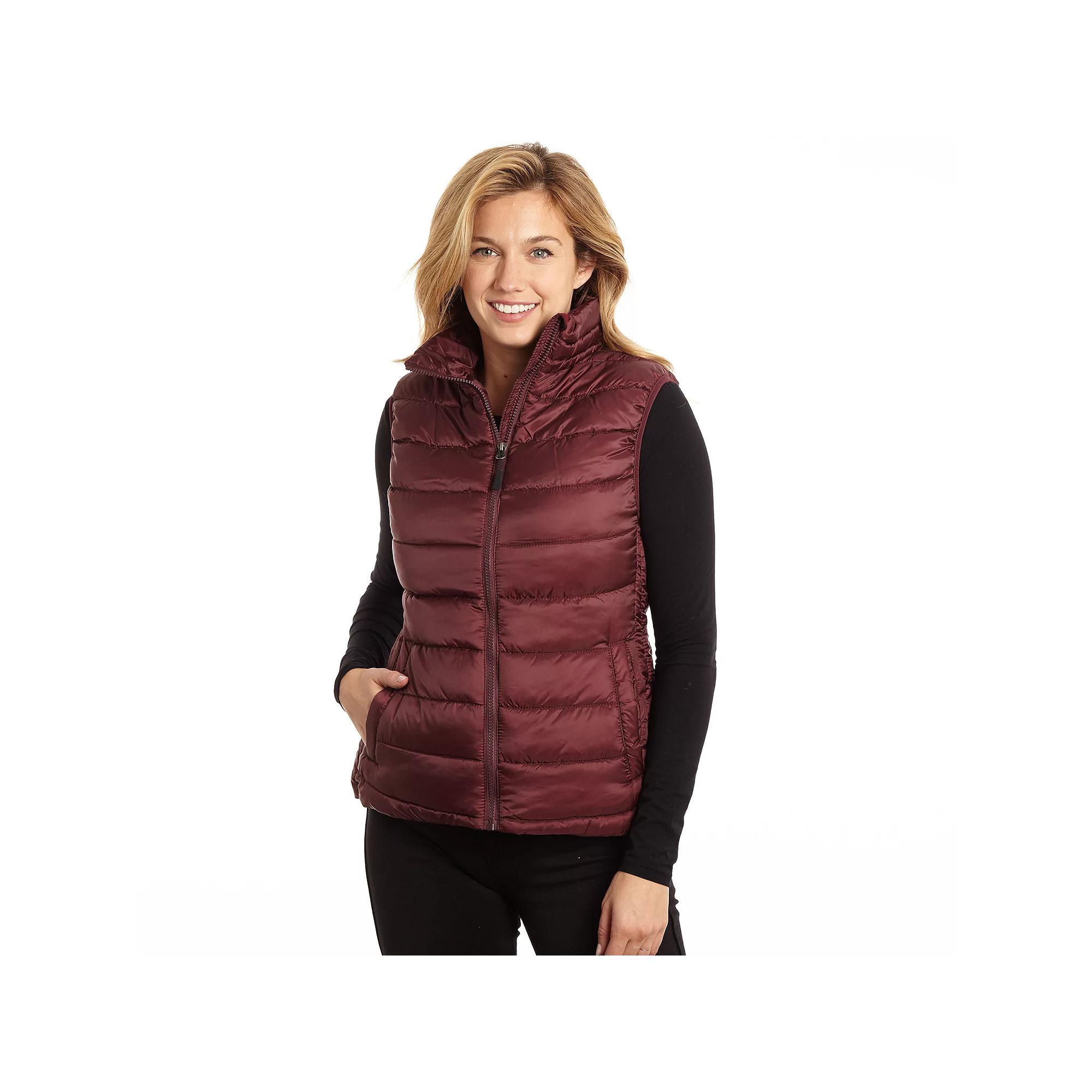 Womens Excelled Excelled Women's Plus Polyester Puffer Vest,  Product Image