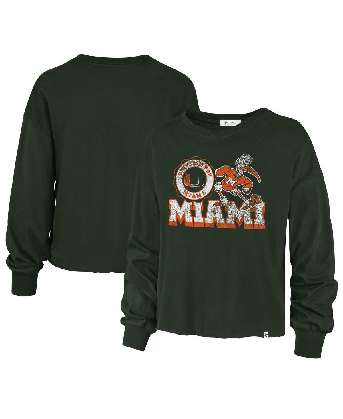 Womens 47 Miami Hurricanes Bottom Line Parkway Long Sleeve T-Shirt Product Image