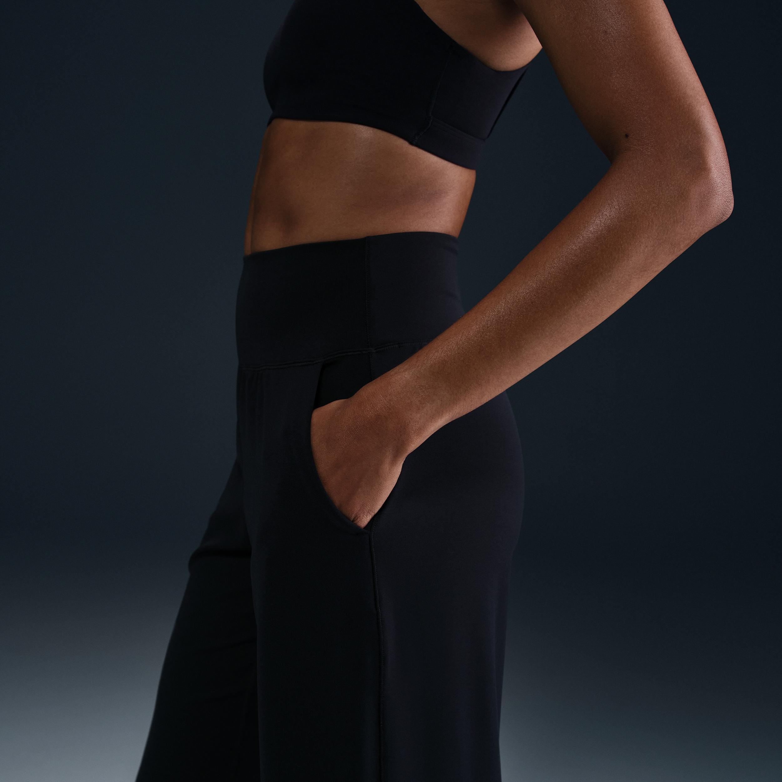 Nike Womens Zenvy Dri-FIT High-Waisted Wide-Leg Pants | HJ5360-010 Product Image