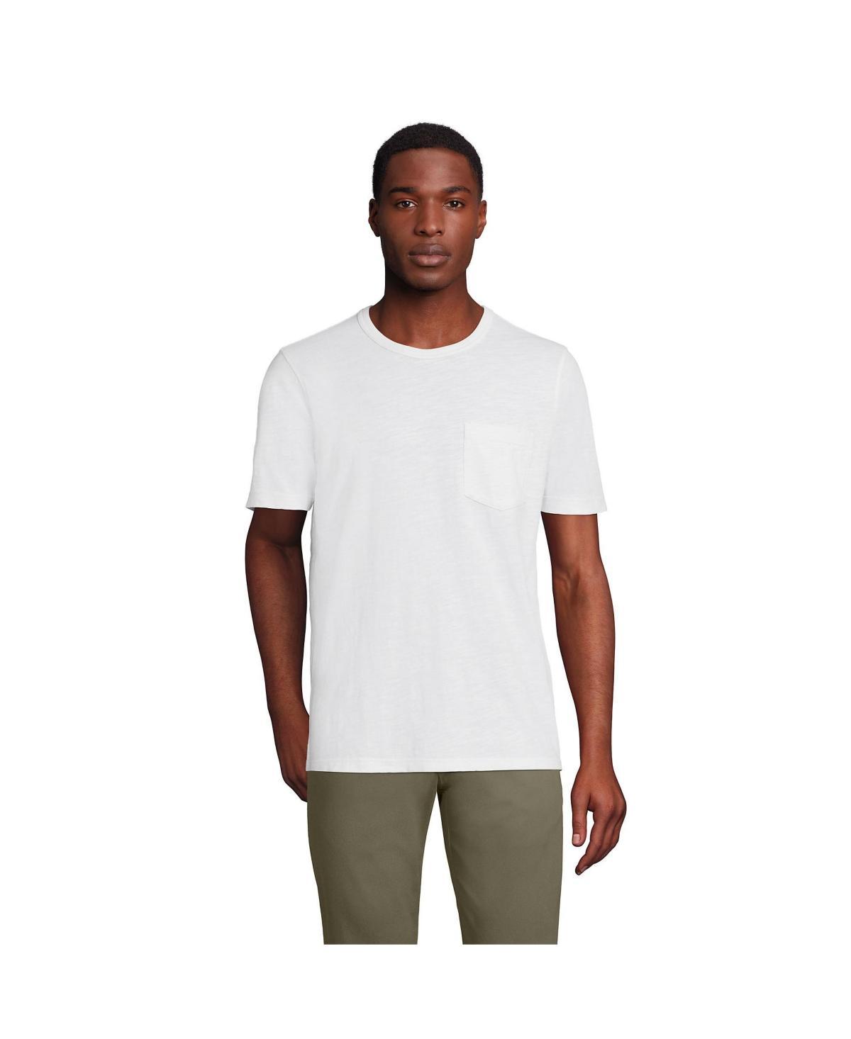 Lands' End Men's Short Sleeve Garment Dye Slub Pocket Tee Product Image