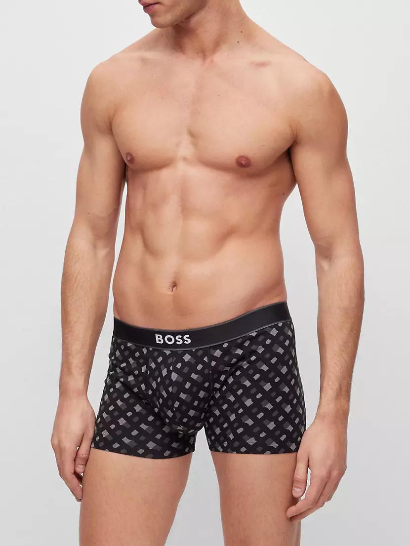 Stretch-Cotton Trunks With Signature Logo Waistband Product Image