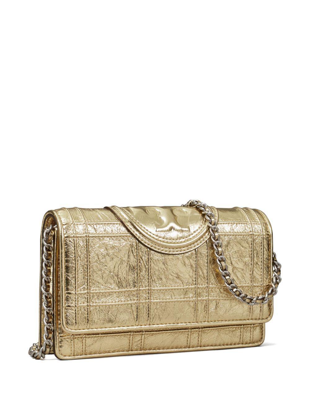 TORY BURCH Fleming Soft Quilted Shoulder Bag In Gold Product Image