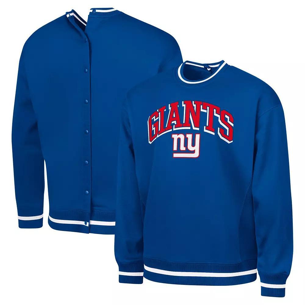 Men's G-III Sports by Carl Banks Royal New York Giants Adaptive Blocker Fleece Pullover Sweatshirt,  Product Image