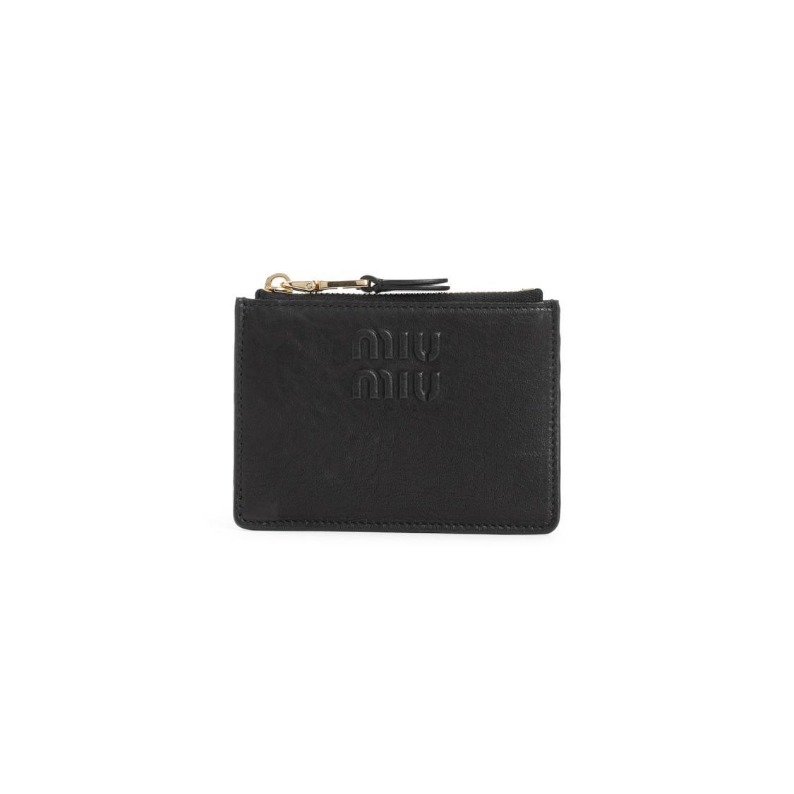 MIU MIU Black Lamb Leather Cardholder Product Image