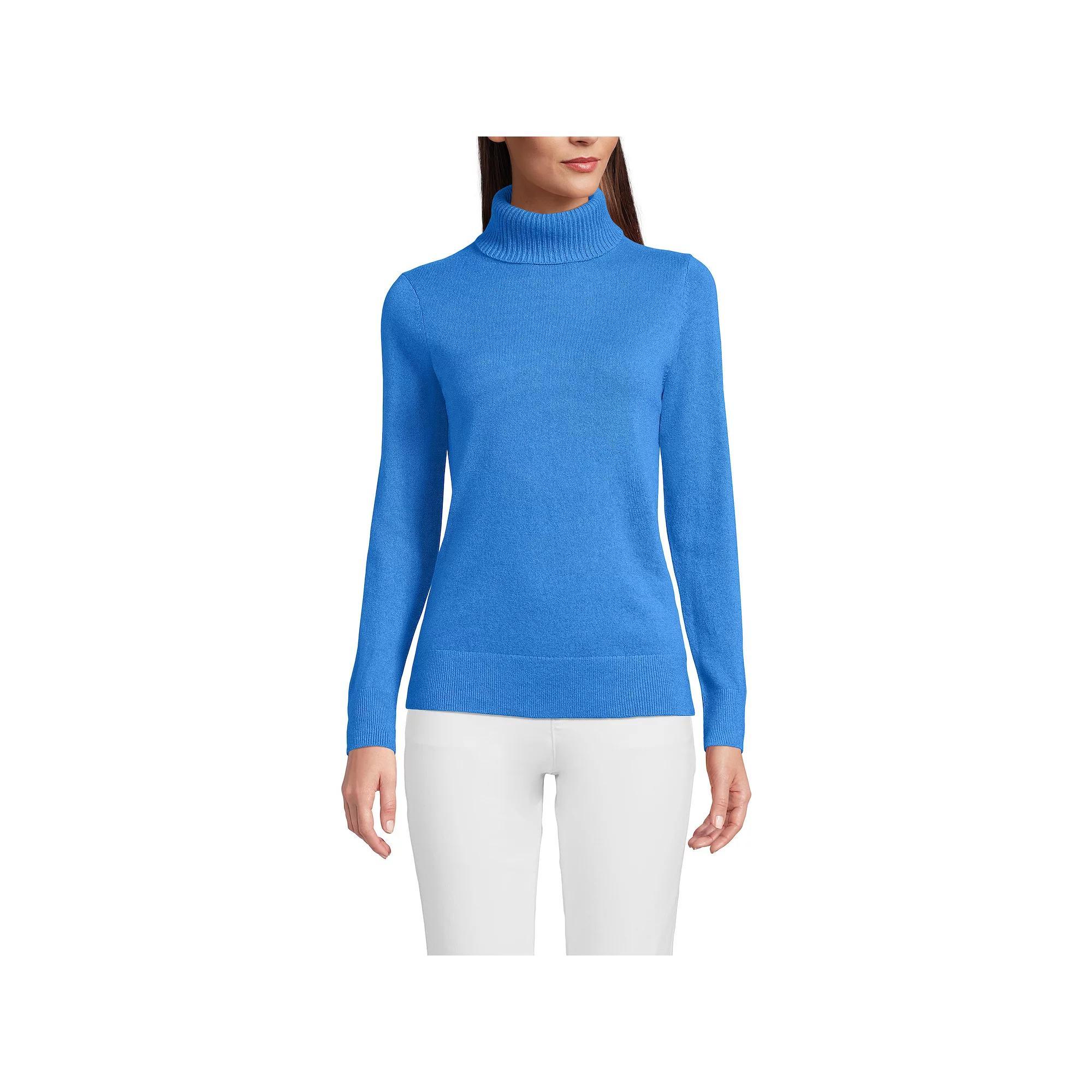 Women's Lands' End Turtleneck Cashmere Sweater,  Product Image