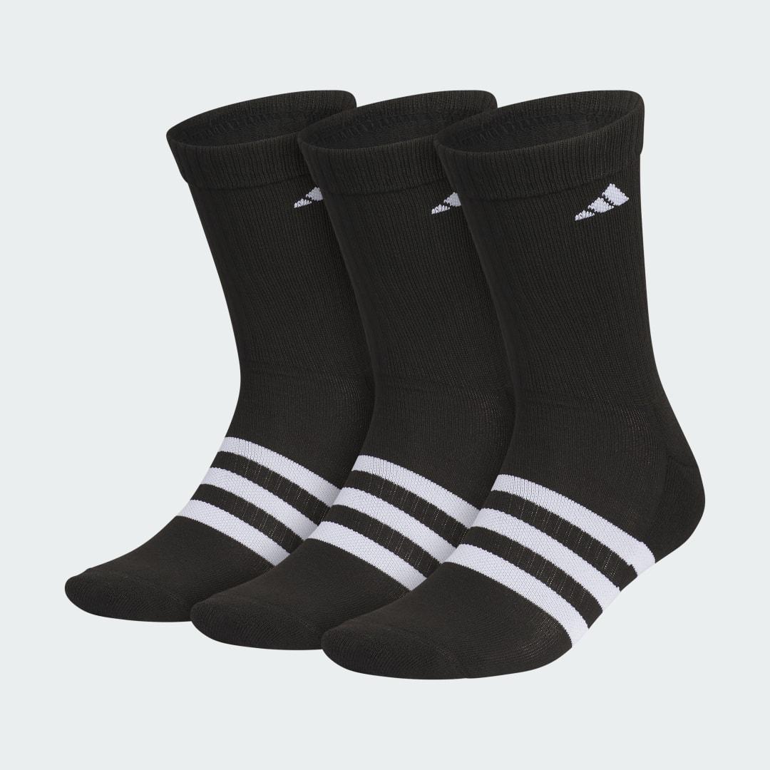 adidas Adaptive 3-Pack Crew Socks Black S Product Image