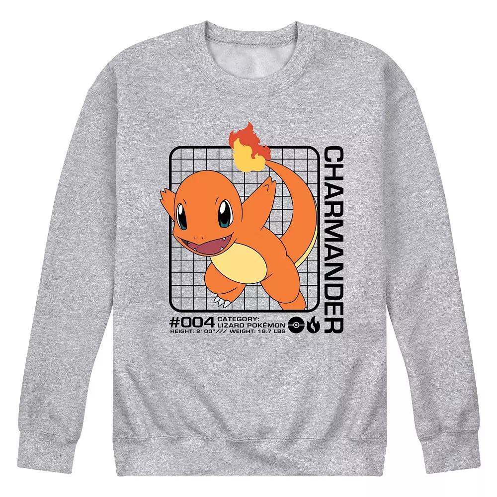 Men's Pokemon Charmander Stats Fleece,  Product Image