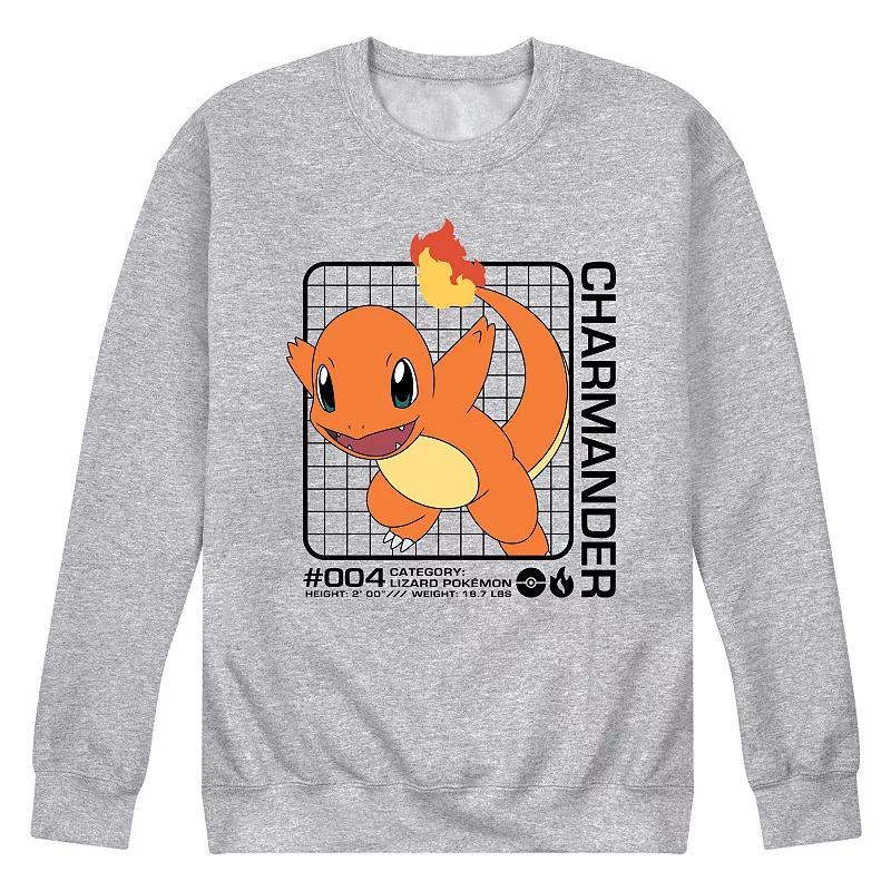 Men's Pokemon Charmander Stats Fleece,  Product Image