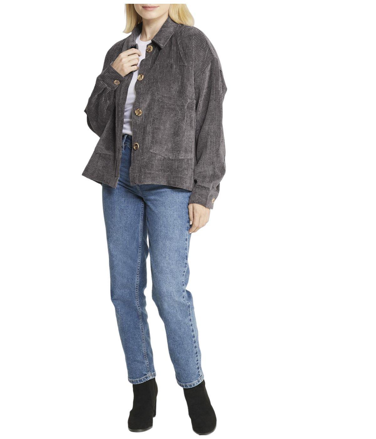 Velvet Corduroy Shacket Product Image