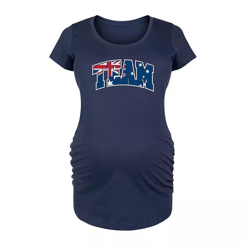 Maternity Team Australia Graphic Tee, Womens Blue Product Image