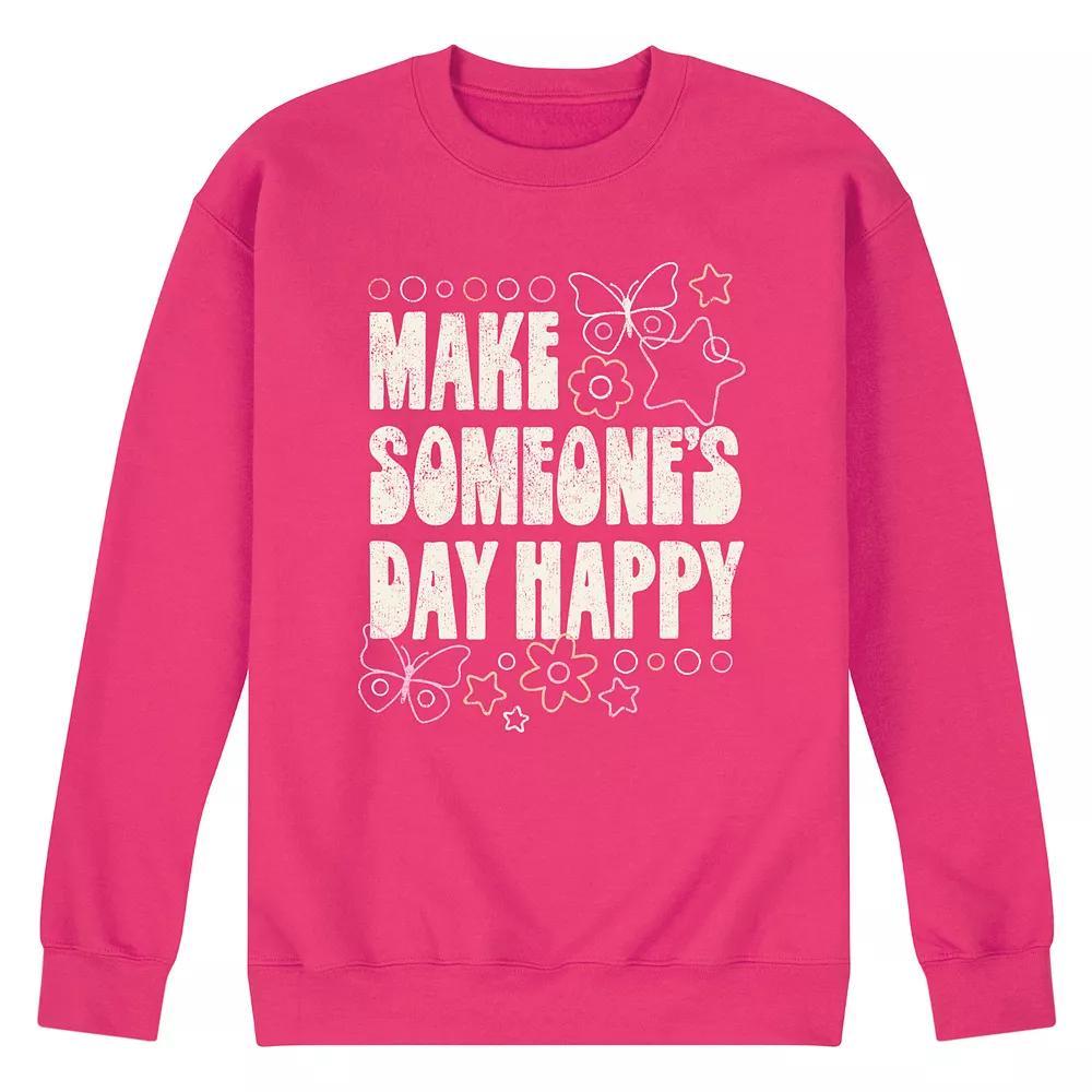 Men's Make Someone's Day Happy Fleece Sweatshirt,  Product Image