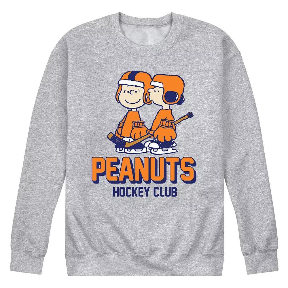 Men's Peanuts Hockey Club Sweatshirt, Size: Small, Gray Product Image