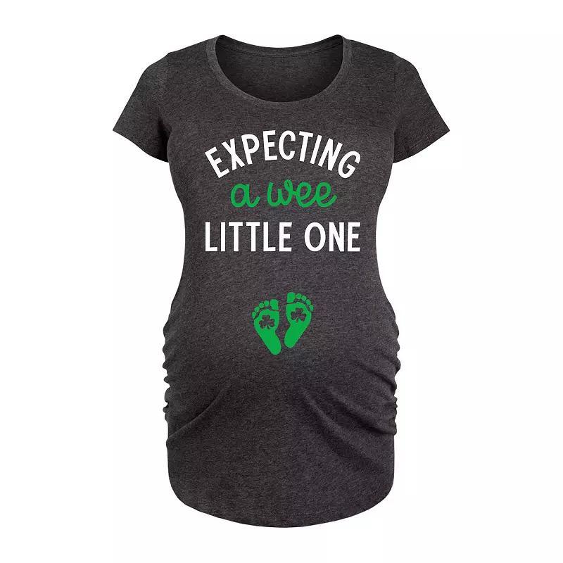 Maternity Expecting A Wee Little One Graphic Tee, Womens Heather Grey Product Image