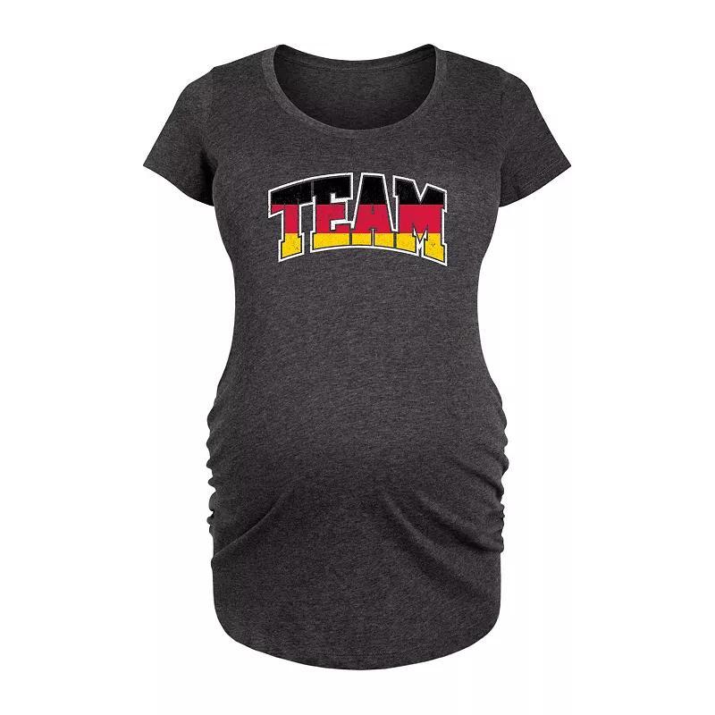 Maternity Team Germany Graphic Tee, Womens Heather Grey Product Image