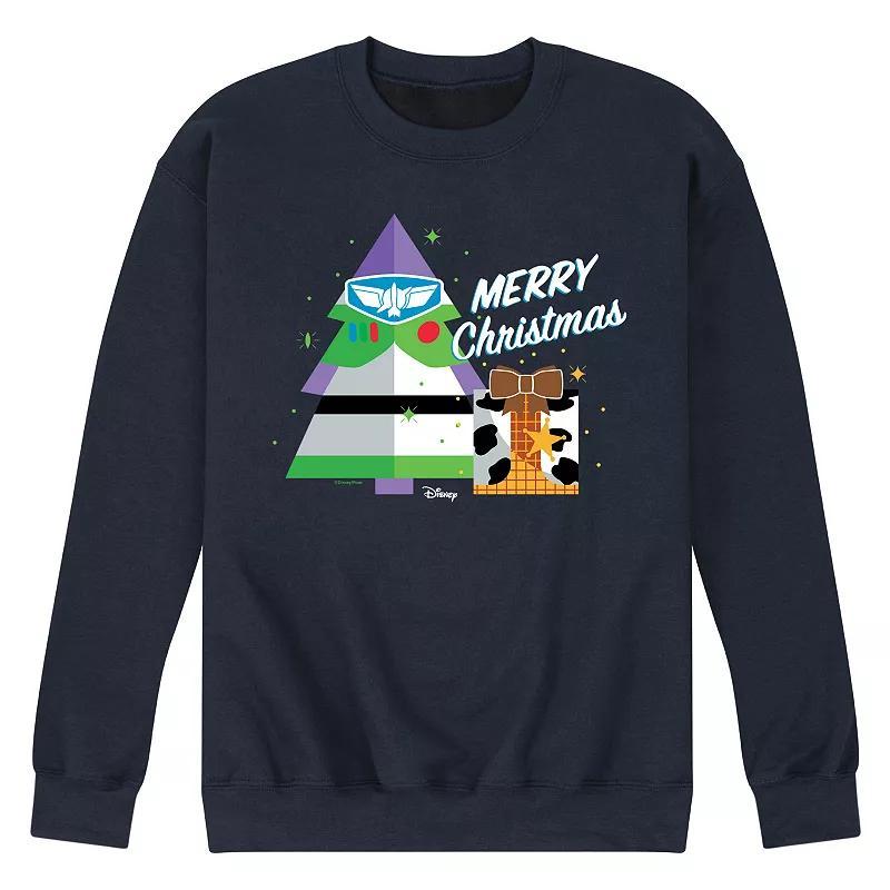 Disney / Pixars Toy Story Mens Merry Christmas Fleece Sweatshirt Blue Product Image