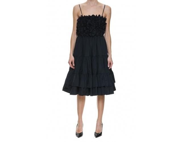 MSGM Ruffled-detail Dress In Black Product Image