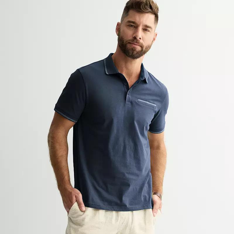 Men's Apt. 9® Short Sleeve Tipped Polo,  Product Image