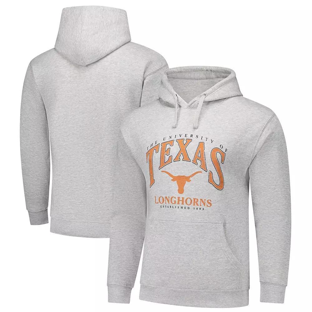 Men's Heather Gray Texas Longhorns Tall Arch Essential Pullover Hoodie, Size: XL, Grey Product Image