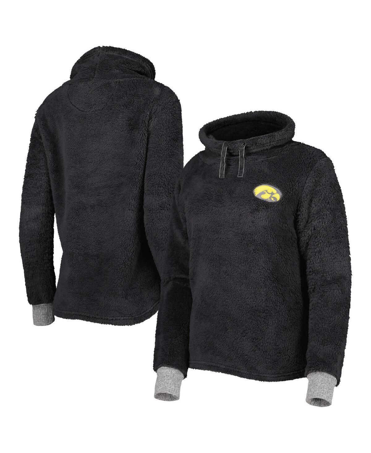 Womens Charcoal Iowa Hawkeyes Fluffy Cowl Pullover Hoodie Product Image