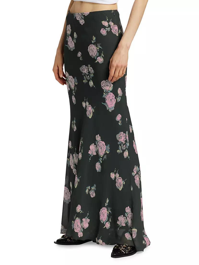 Floral Crepe Maxi Skirt Product Image