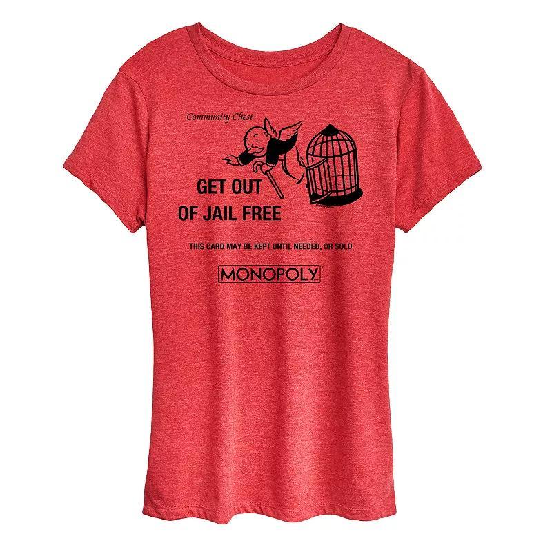 Women's Monopoly Get Out Of Jail Free Graphic Tee by Hasbro,  Product Image