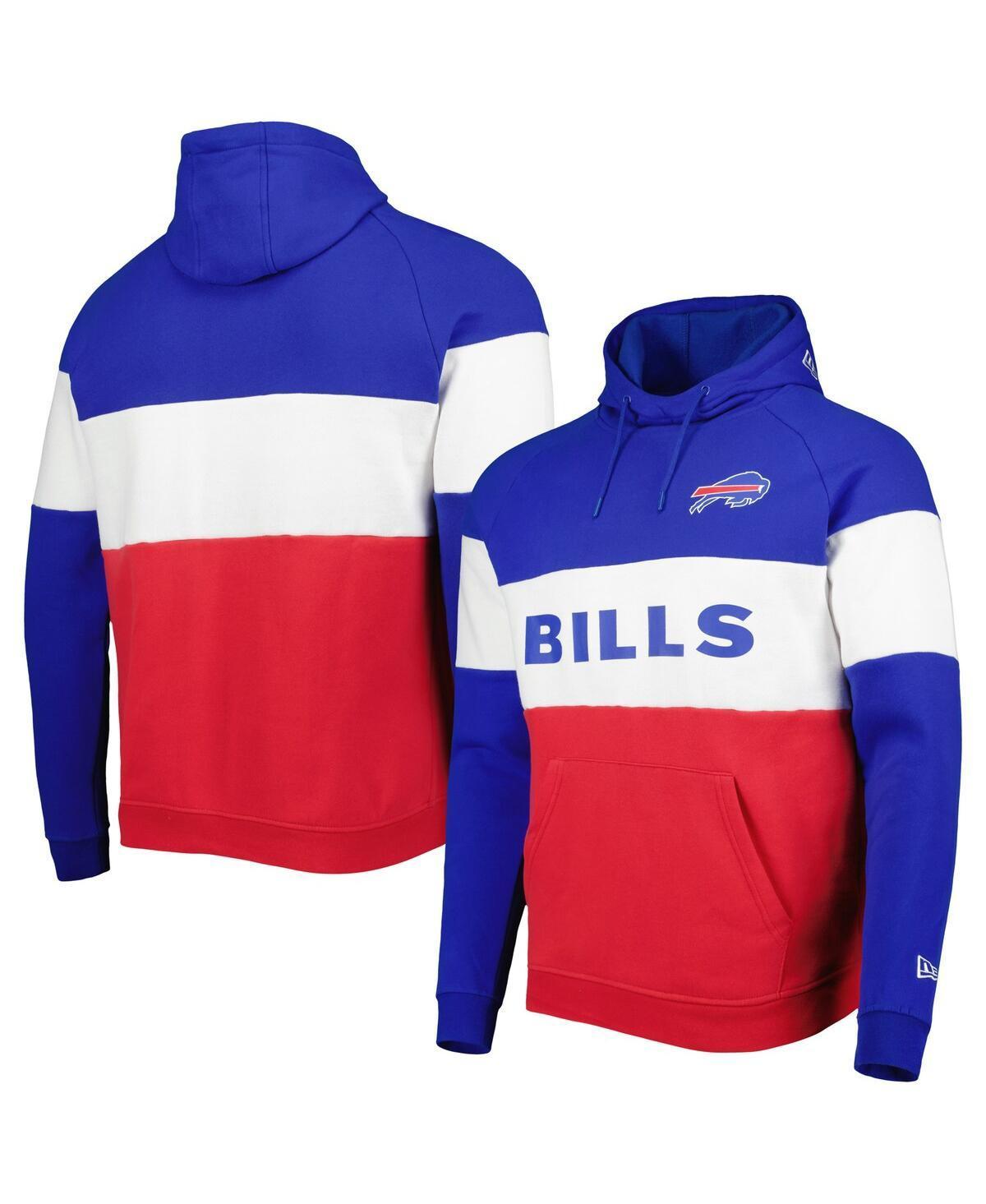 Mens New Era Buffalo Bills Colorblock Current Pullover Hoodie Product Image