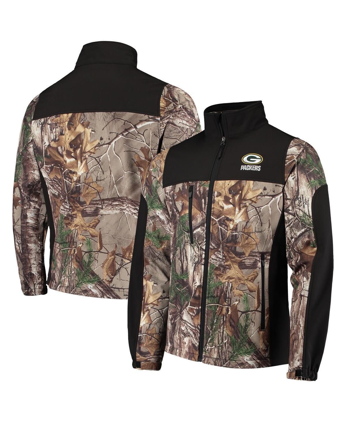 Men's Dunbrooke Realtree Camo/Black Carolina Panthers Circle Hunter Softshell Full-Zip Jacket, Size: Medium, Green Product Image