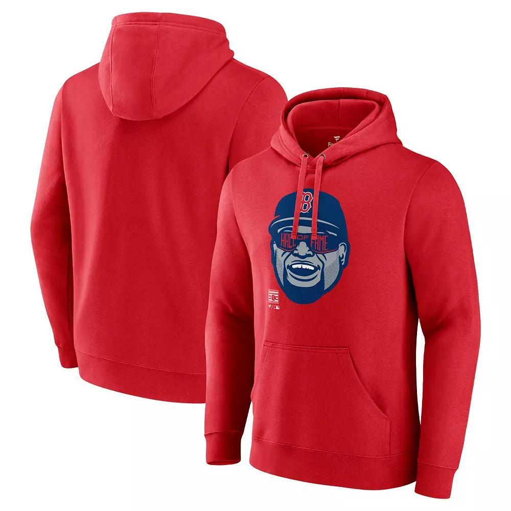 Men's Fanatics Branded David Ortiz Red Boston Red Sox Big Papi Portrait Fitted Pullover Hoodie,  Product Image