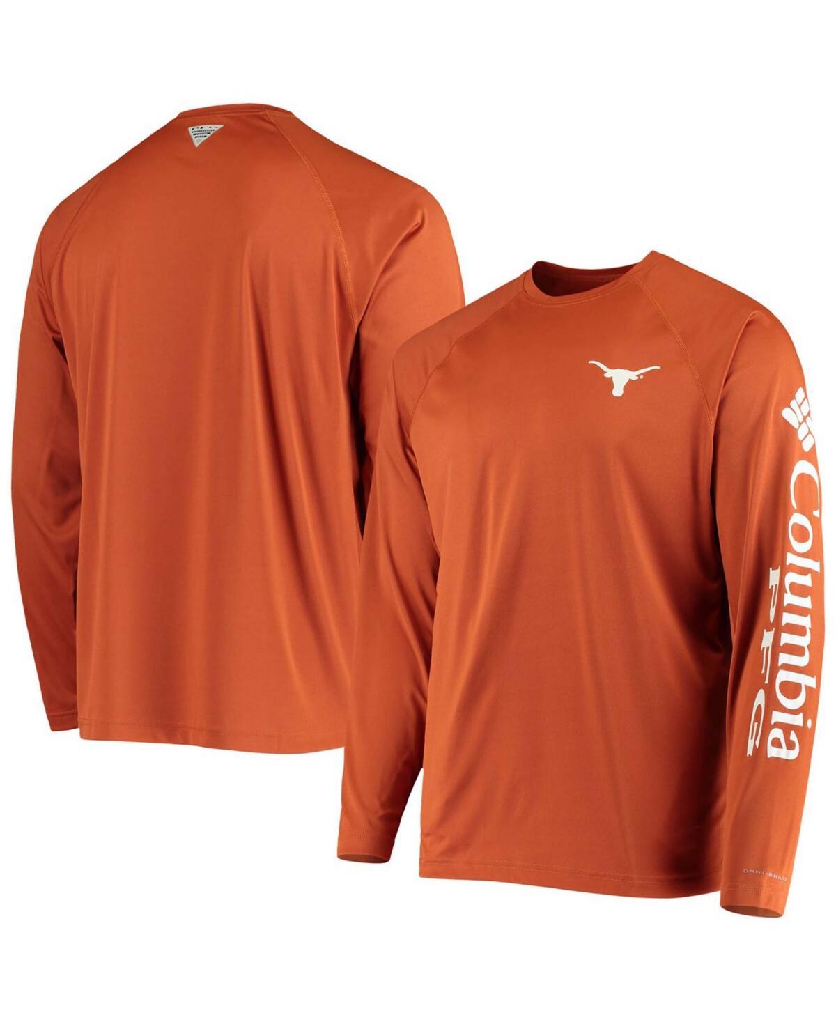 Columbia Mens Collegiate PFG Terminal Tackle Long Sleeve Shirt - Texas- Product Image