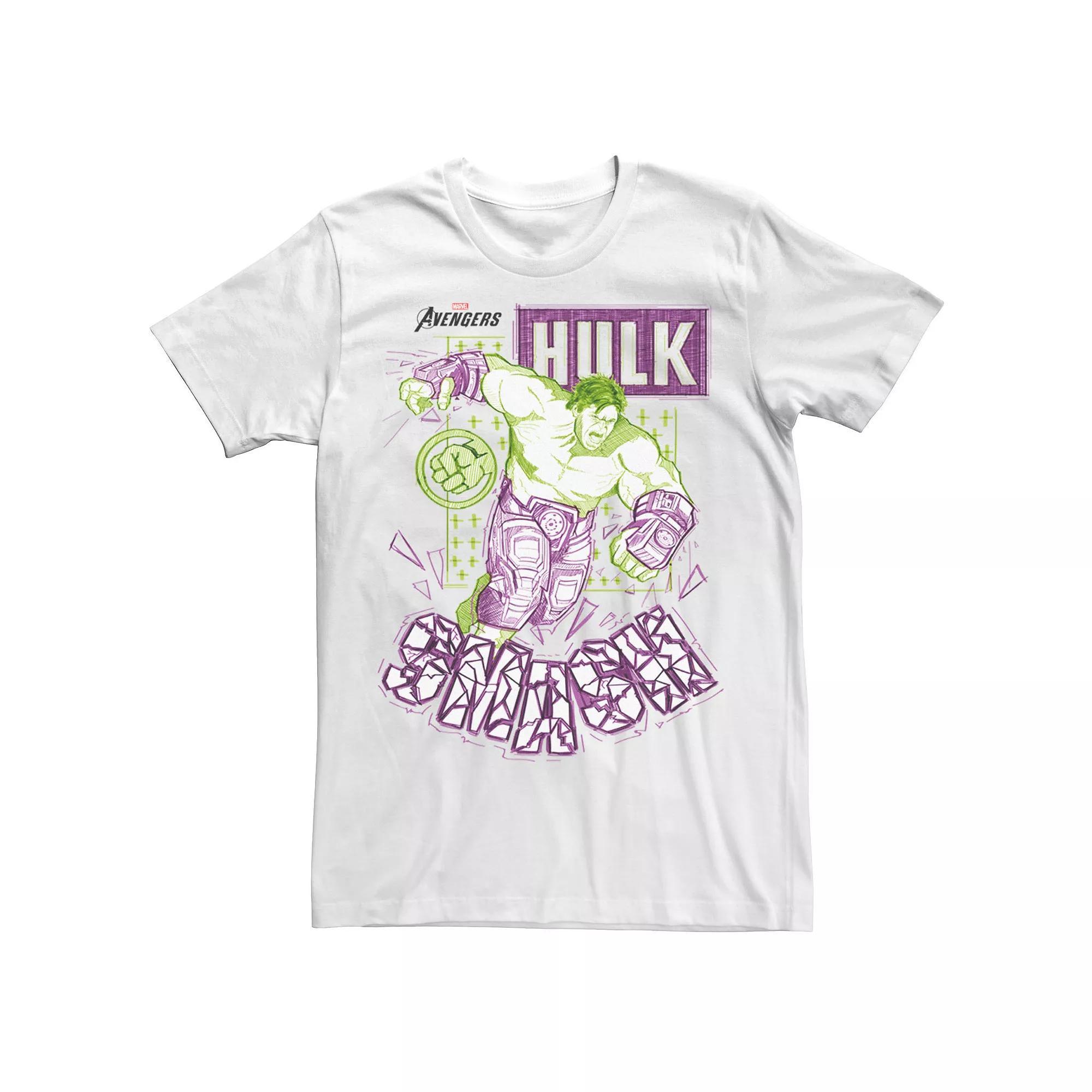 Men's Marvel Avengers Hulk Smash Sketch Tee,  Product Image