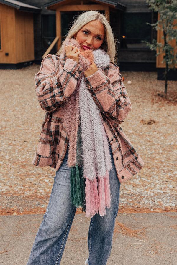 Cozier Than Most Eyelash Knit Scarf In Teal Product Image