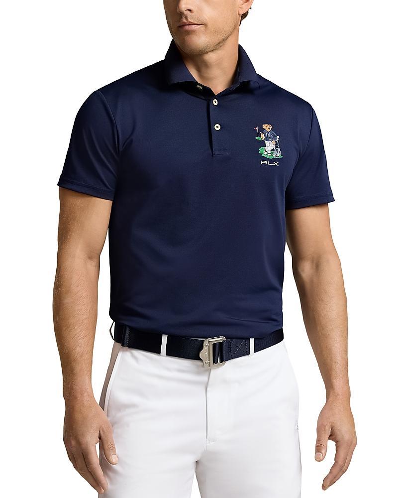 Tailored Fit Performance Bear Polo Shirt In Refined Navy Product Image