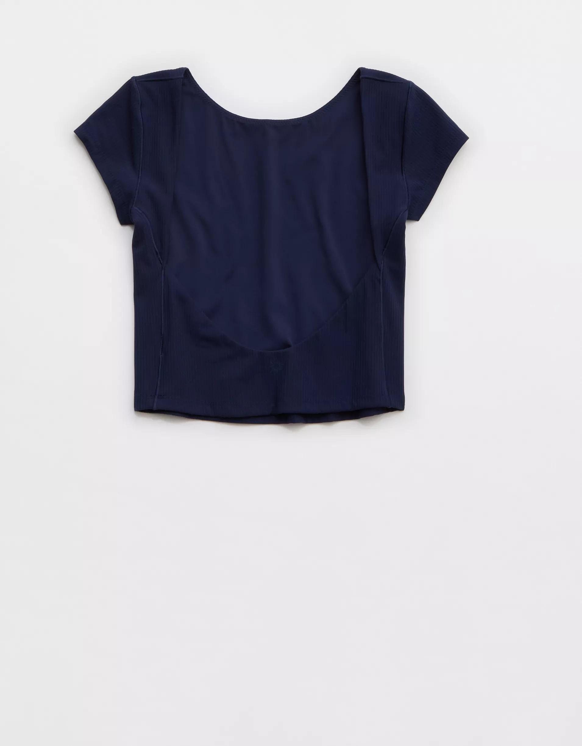 OFFLINE By Aerie Real Me XTRA Rib Open Back T-Shirt Product Image