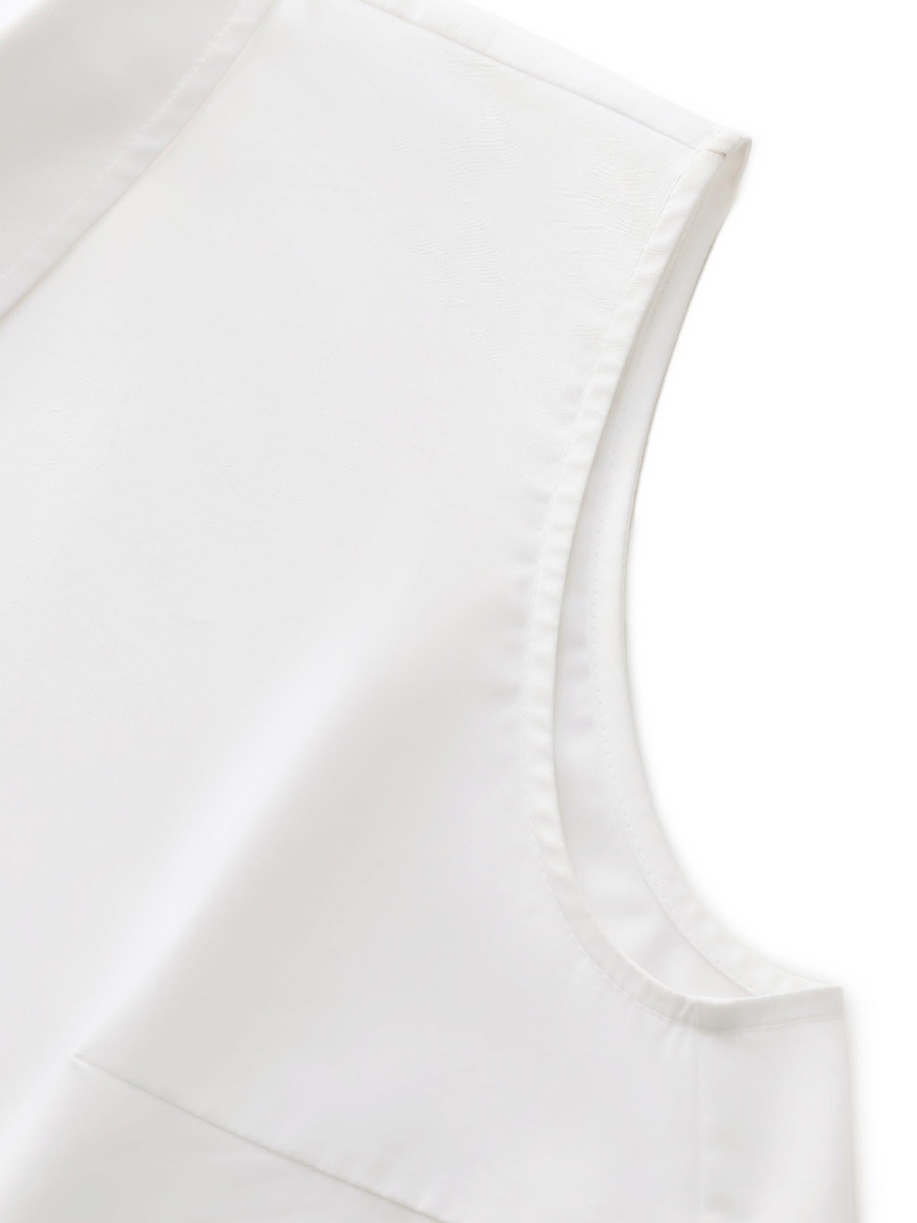 Sleeveless Concealed Placket Women Shirt Product Image