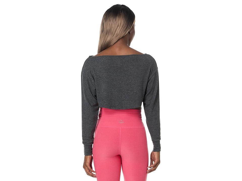 Beyond Yoga Duet 2-Way Converible Shrug (Charcoal ) Women's Clothing Product Image