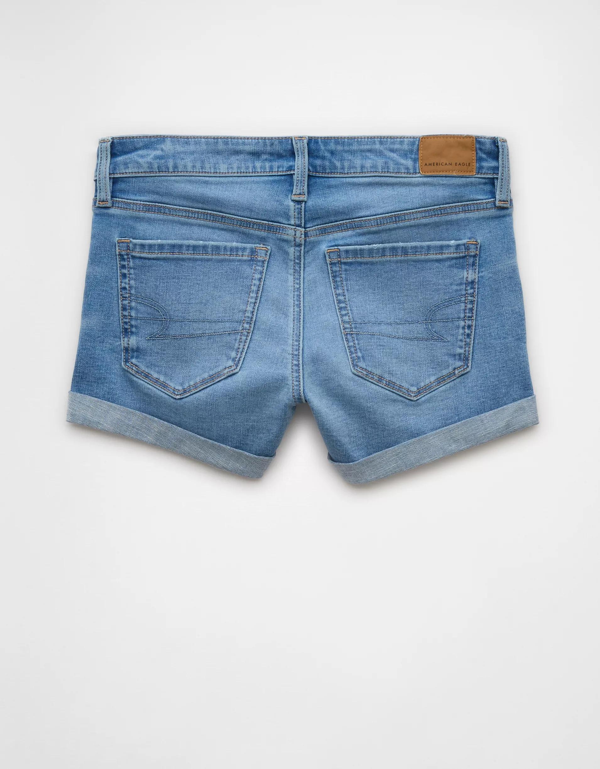 AE Next Level Super Low-Rise Denim Short Short Product Image