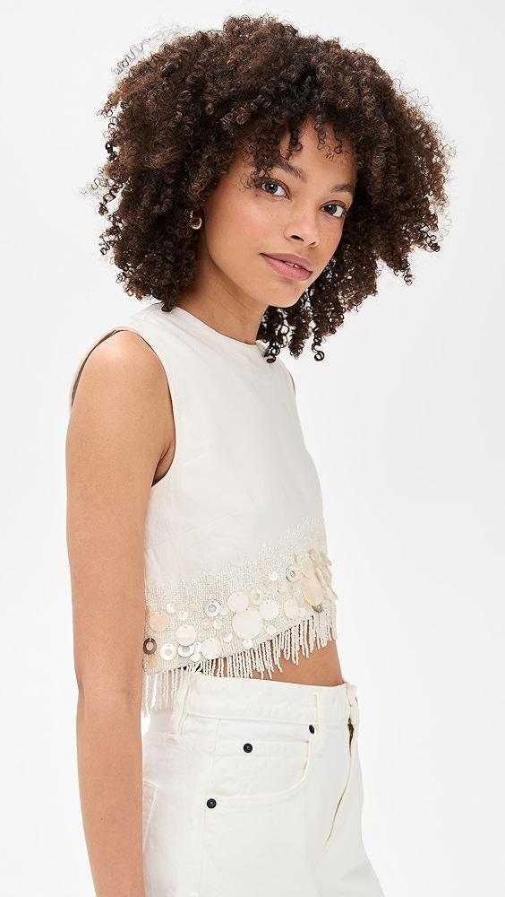 AMUR Antonella Shell Beaded Top | Shopbop Product Image