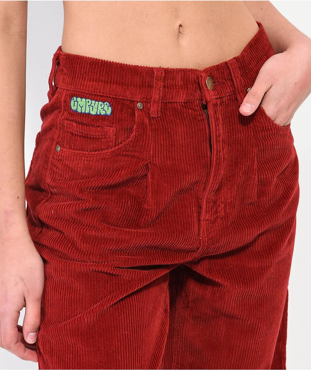 Empyre Tori Pleated Wine Corduroy Skate Pants Product Image