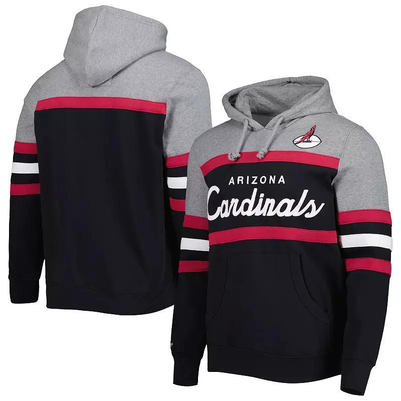 Mens Mitchell & Ness /Heathered Gray Arizona Cardinals Head Coach Pullover Hoodie Product Image