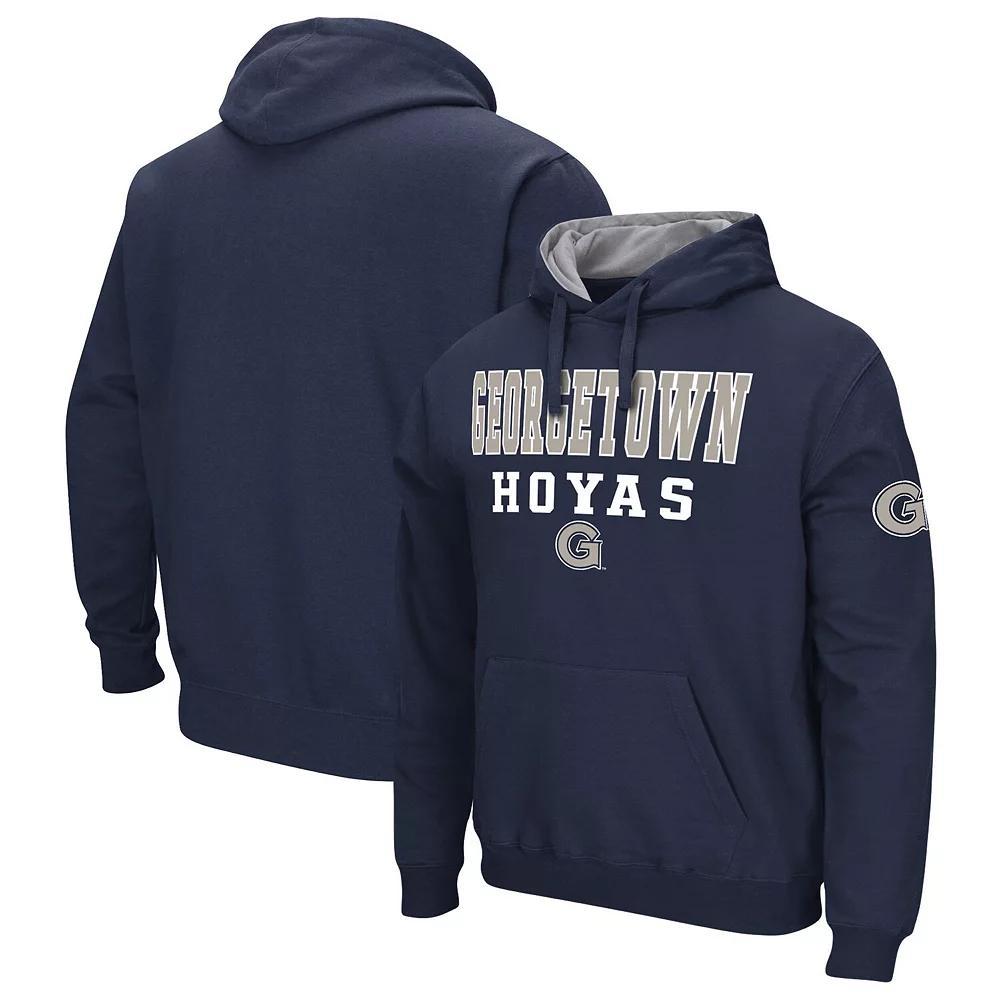 Men's Colosseum Navy Georgetown Hoyas Sunrise Pullover Hoodie,  Product Image